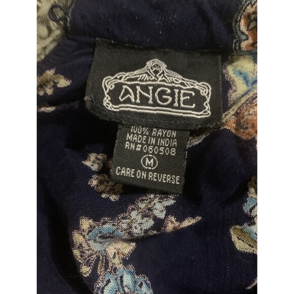 Angie  Womens High Low Mini Black Floral Dress. Size Medium.  B33 - Picture 3 of 3